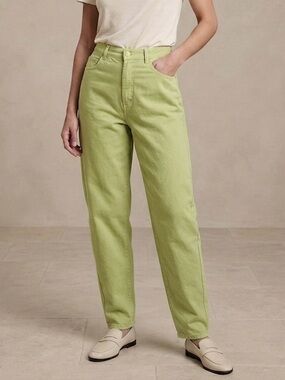 Vintage 90s High Rise Tapered Pants Size 10 Waist 30” Large Green